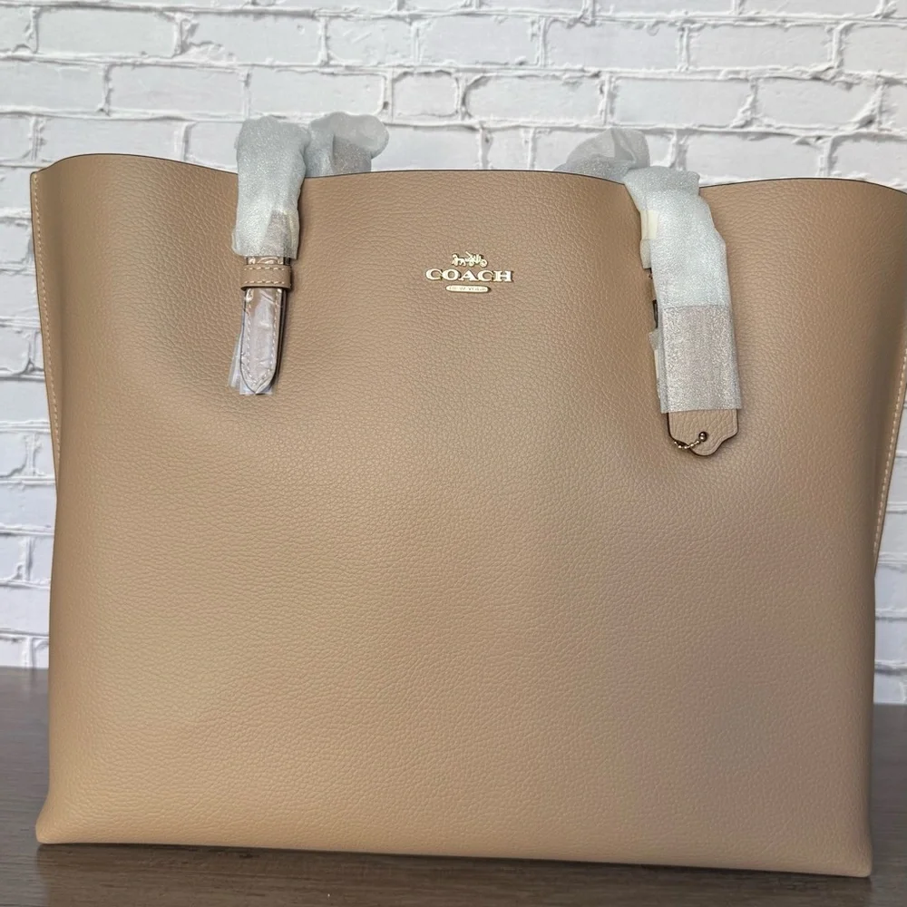 NWT Coach Taupe/Oxblood Mollie Tote shoulder bag 1671